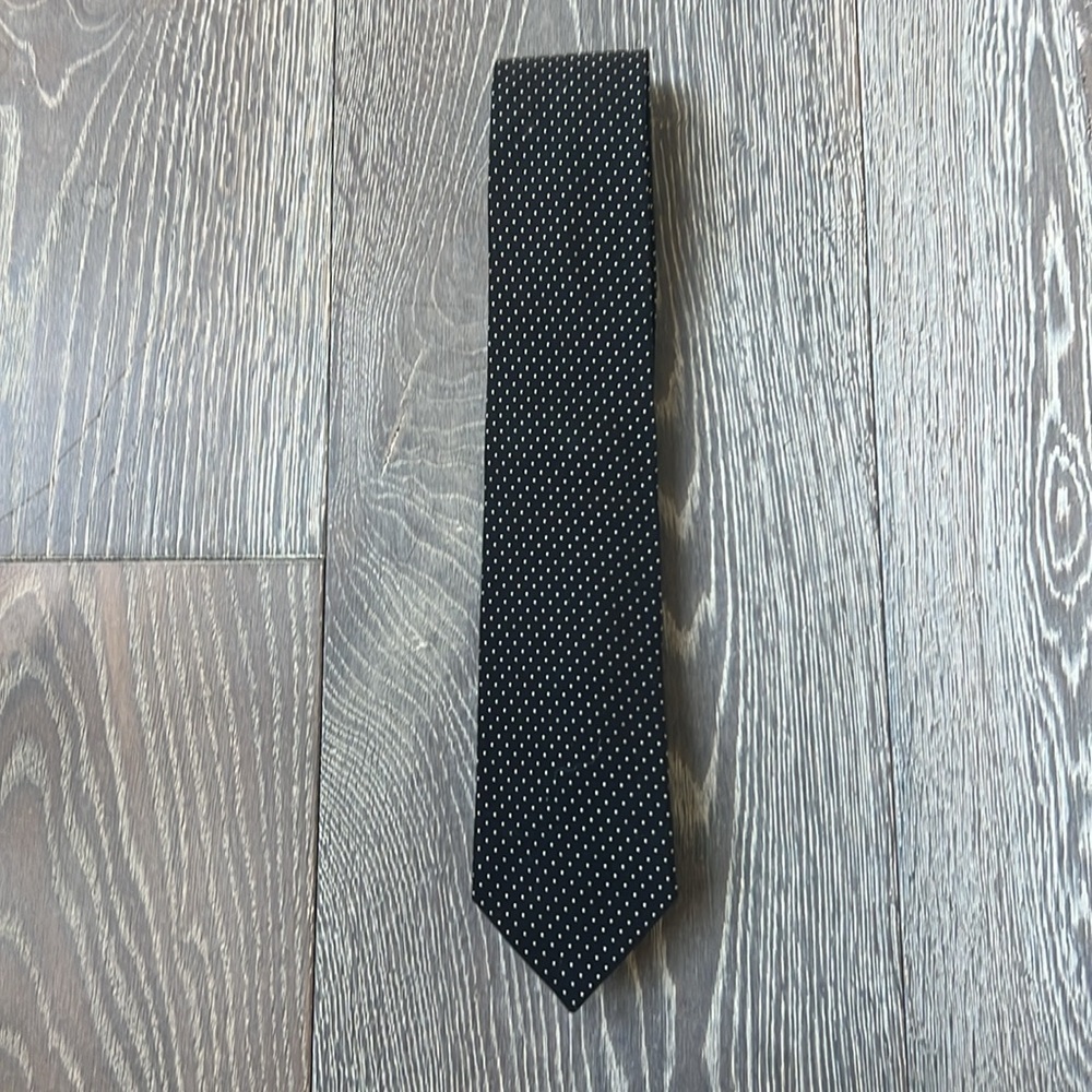 Marc Anthony black with white polka dots men’s tie